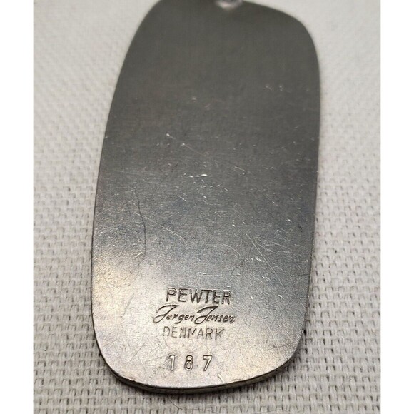 Vintage 1960'S Mid Century Jorgen Jensen Denmark Pewter #187 Nordic Ship Pendant - Picture 10 of 12
